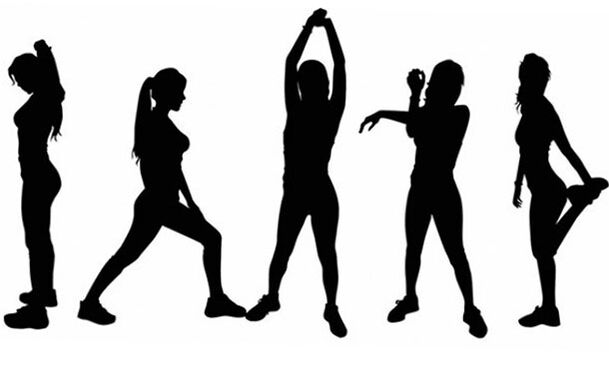 Stretching exercises for the treatment and prevention of back pain in the shoulder blade area